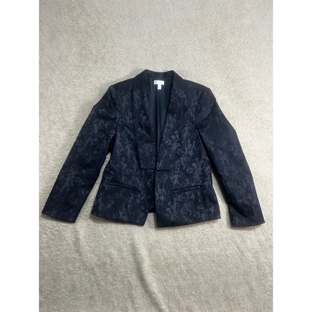 A Pea in the Pod Black Textured Lace‎ Maternity Blazer Jacket Size S